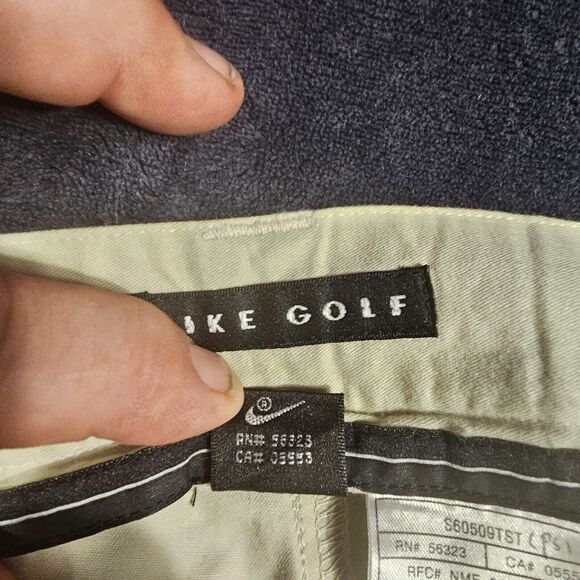 Nike Golf Men’s Standard Fit Pleated Front Pants Beige Size 34x30 - Picture 7 of 10